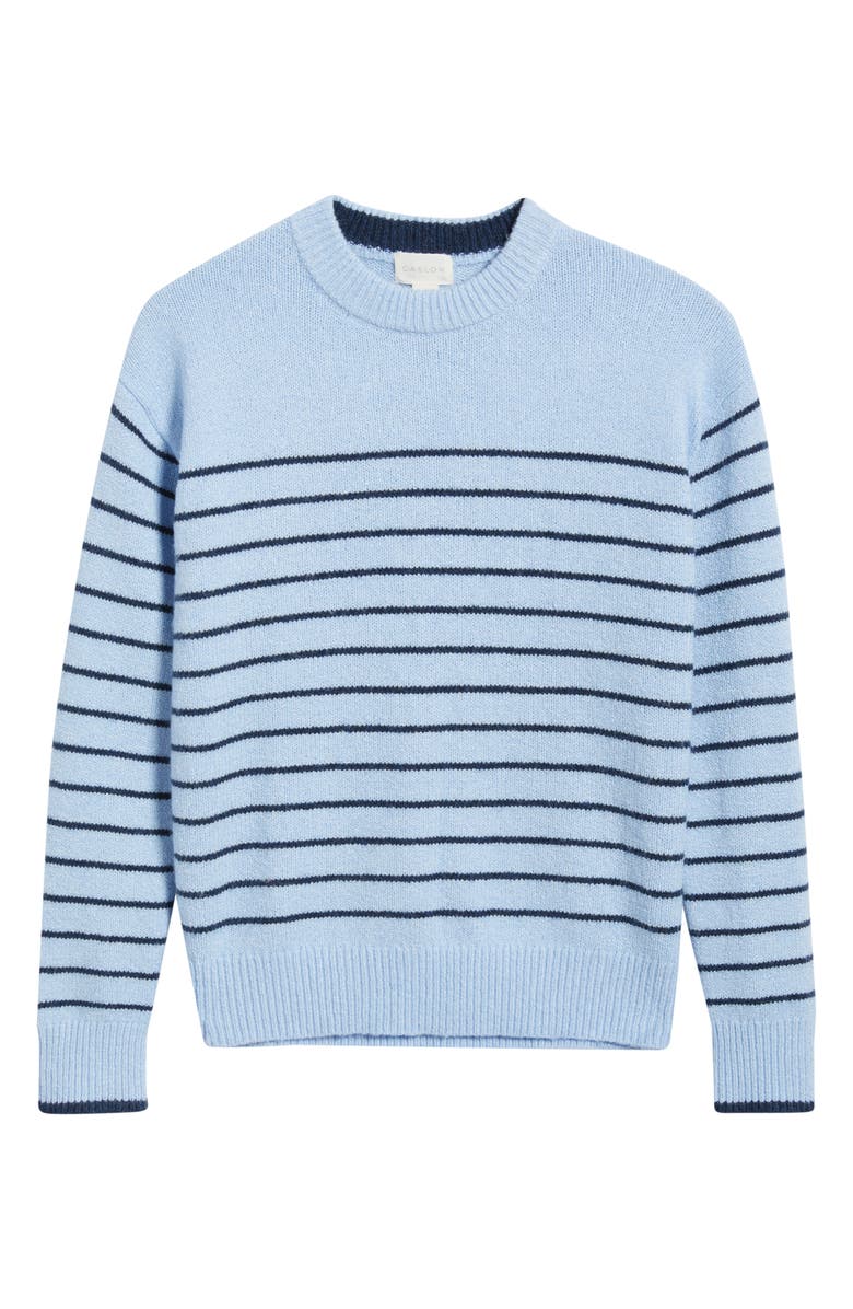 Caslon<sup>®</sup> Stripe Relaxed Fit Sweater, Alternate, color, Blue Windsurfer- Navy Stripe