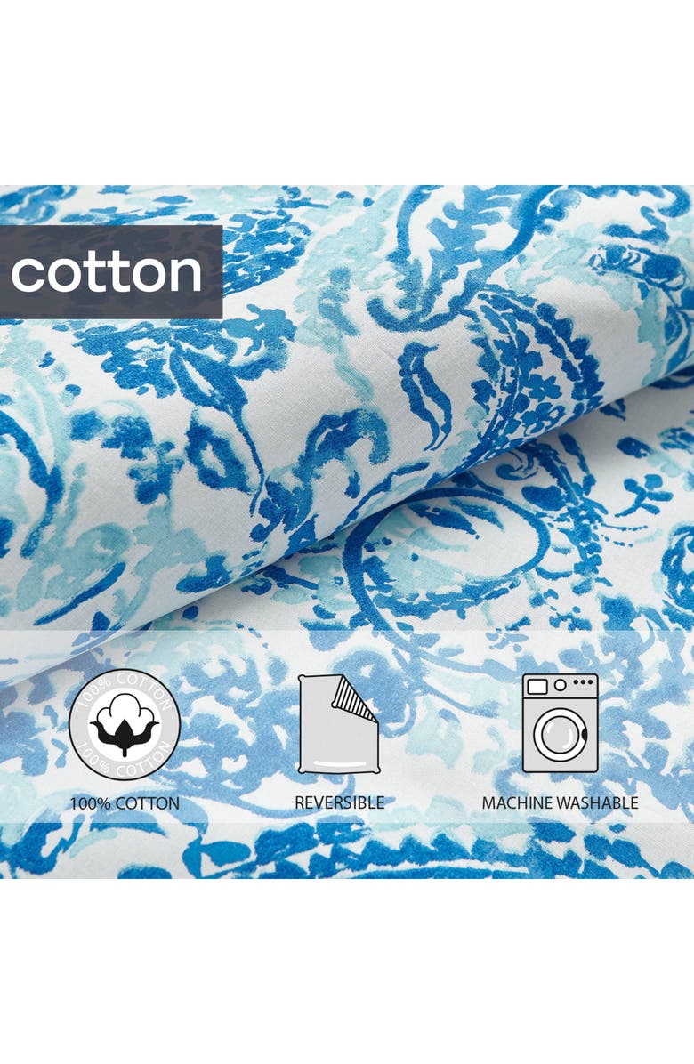 POPPY AND FRITZ Brooke Cotton Comforter & Shams Set, Alternate, color, Turquoise/ Aqua