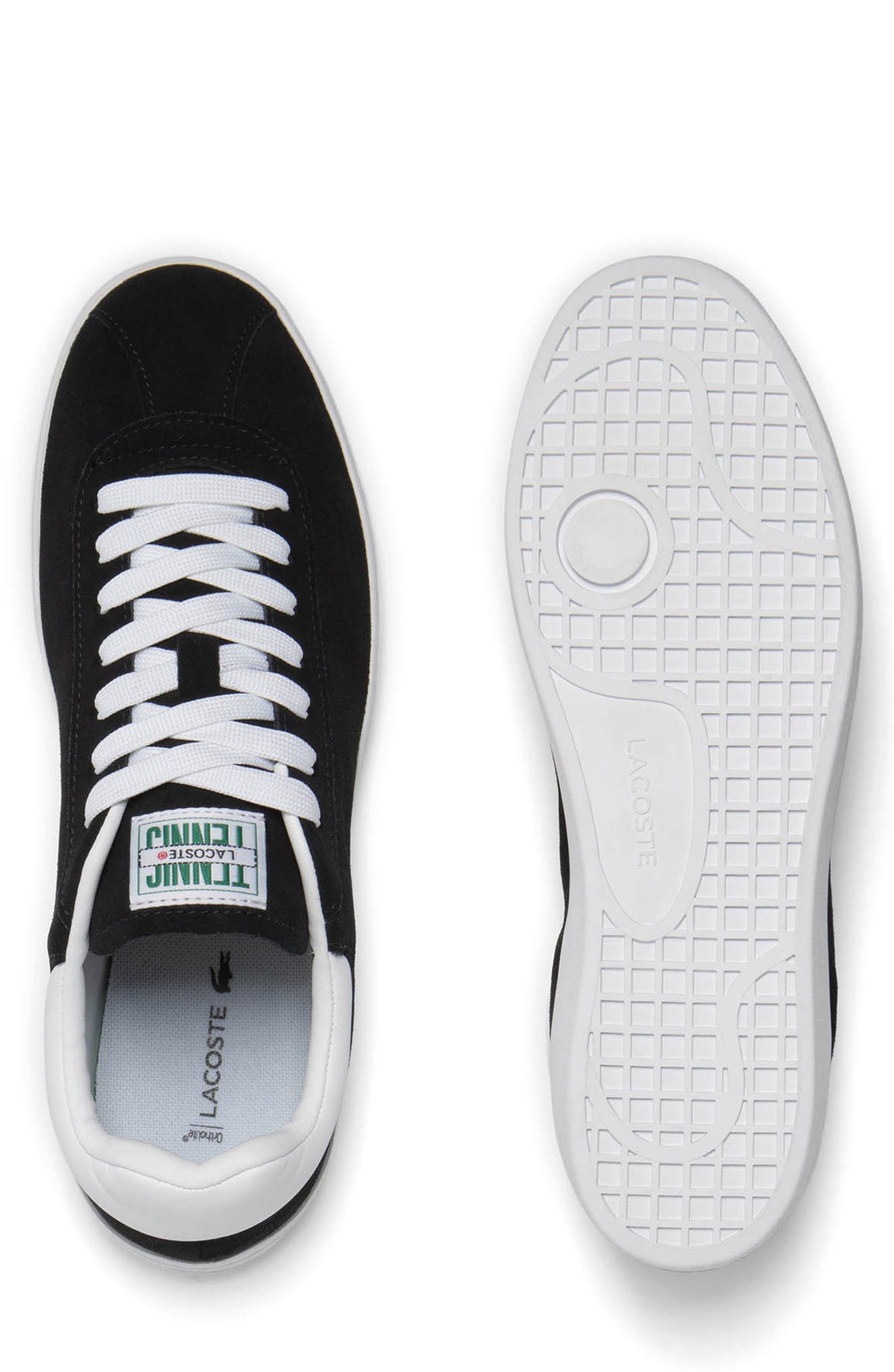 Lacoste Baseshot Leather Sneaker, Alternate, color, 