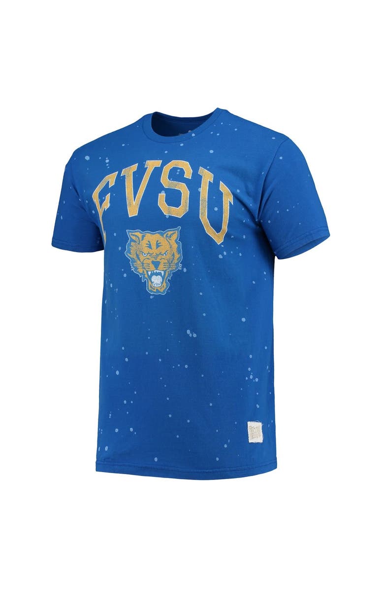 Retro Brand Men's Original Retro Brand Royal Fort Valley State Wildcats Bleach Splatter T-Shirt, Alternate, color, Royal