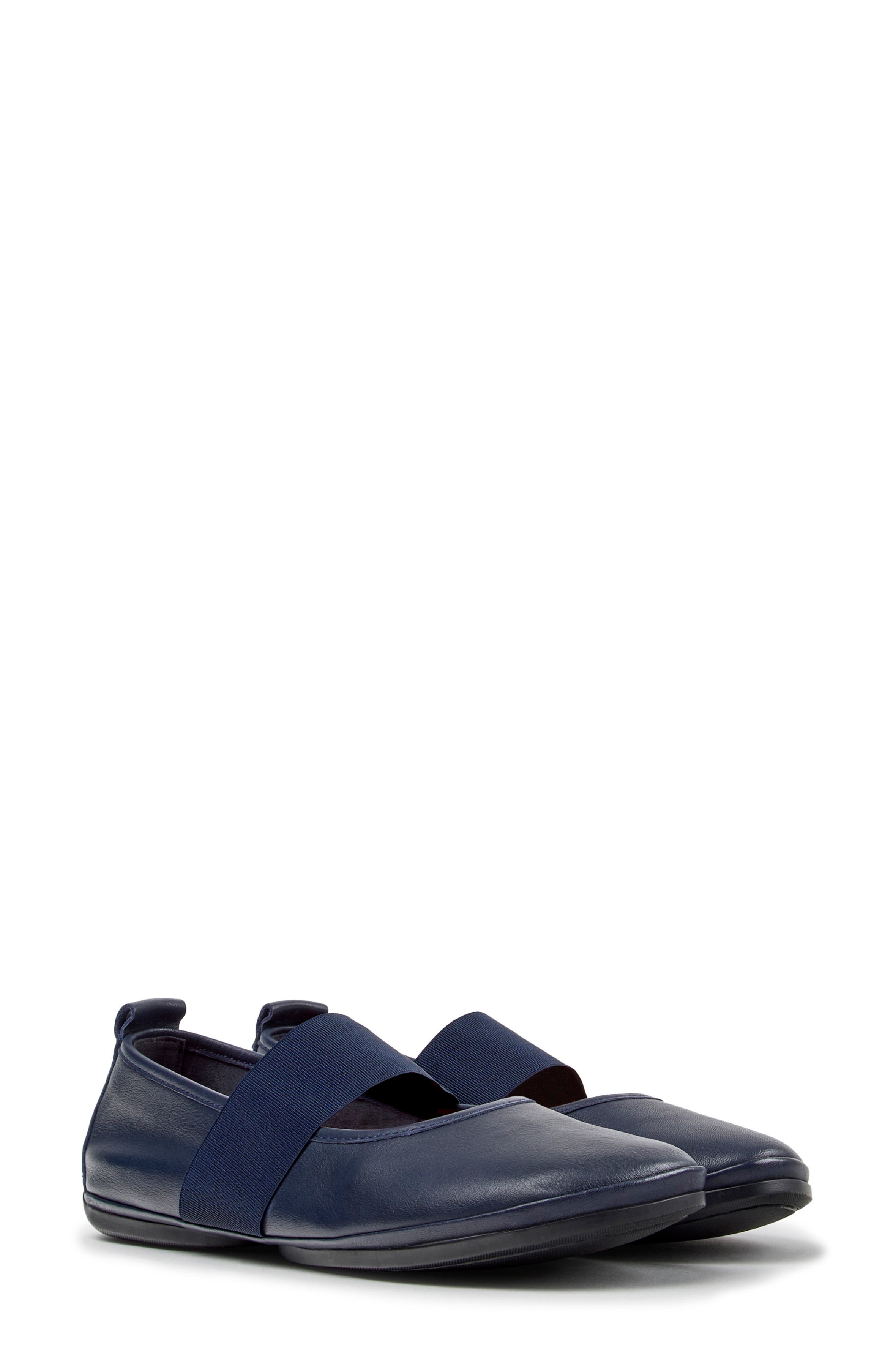 Right Nina Mary Jane Flat, Main, color, DARK BLUE