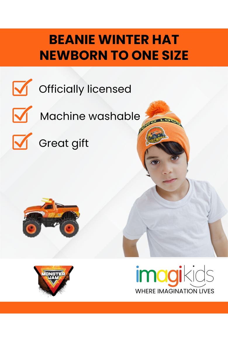 Knit Beanie Hat, Alternate, color, El Toro Loco Orange