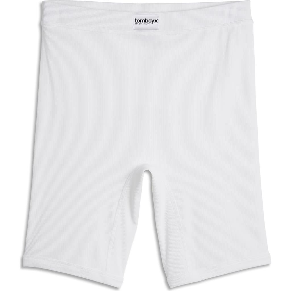 Tomboyx Rib 9-inch Boxer Briefs In White