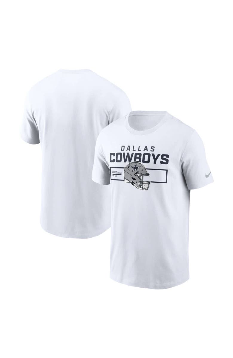 Nike Men's Nike White Dallas Cowboys Primetime Helmet Essential T-Shirt, Alternate, color, White