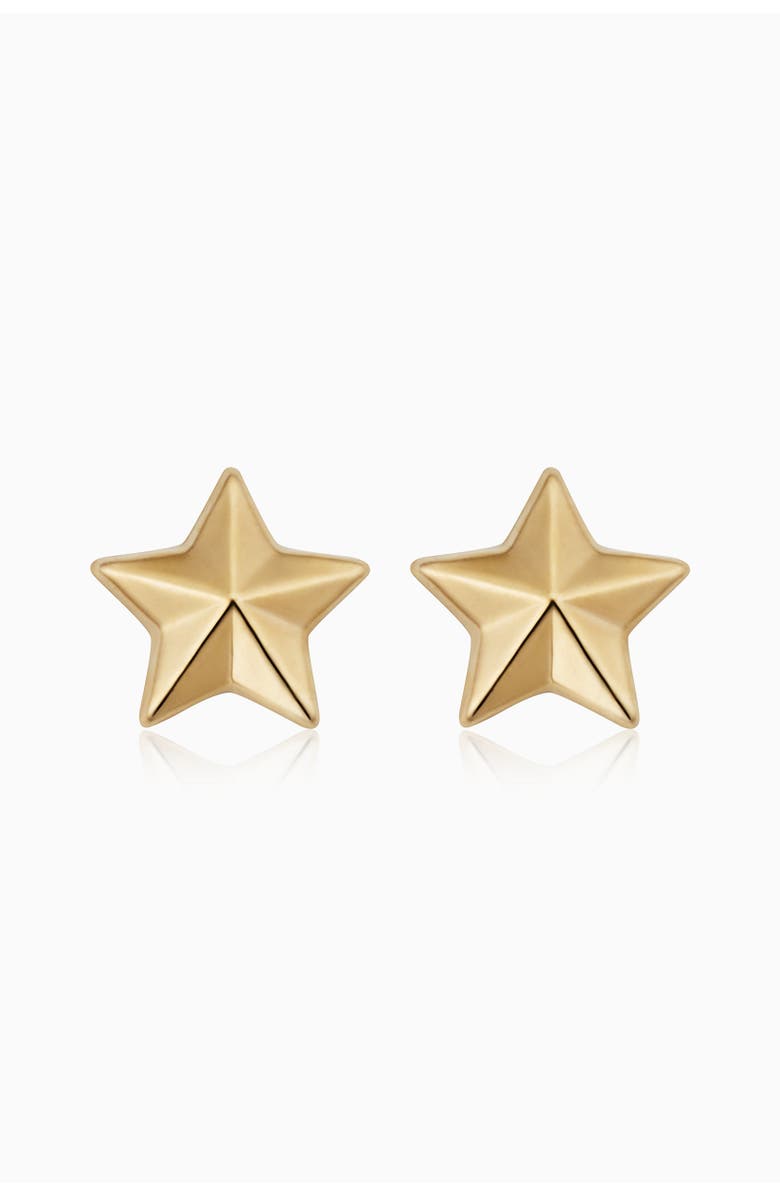 Oradina 14K Yellow Gold Street Star Studs, Main, color, Yellow Gold