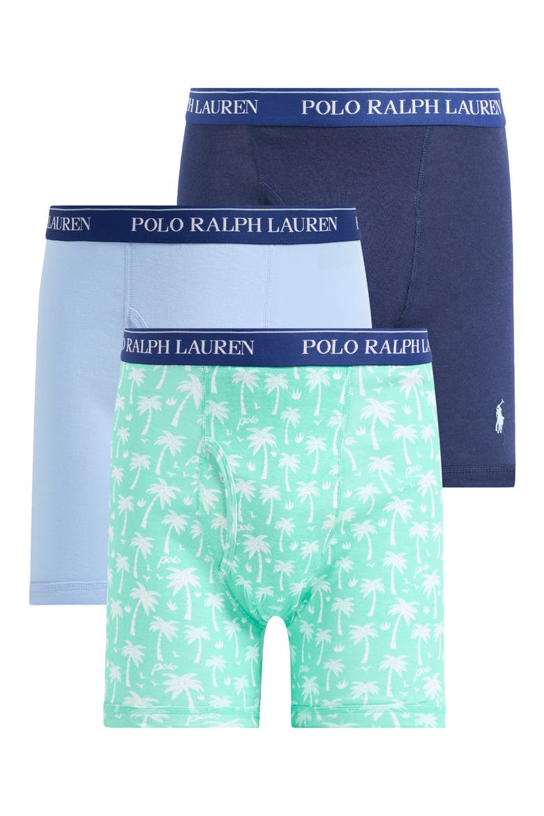 3-Pack Cotton Boxer Briefs, Alternate, color, CRUISE NAVY