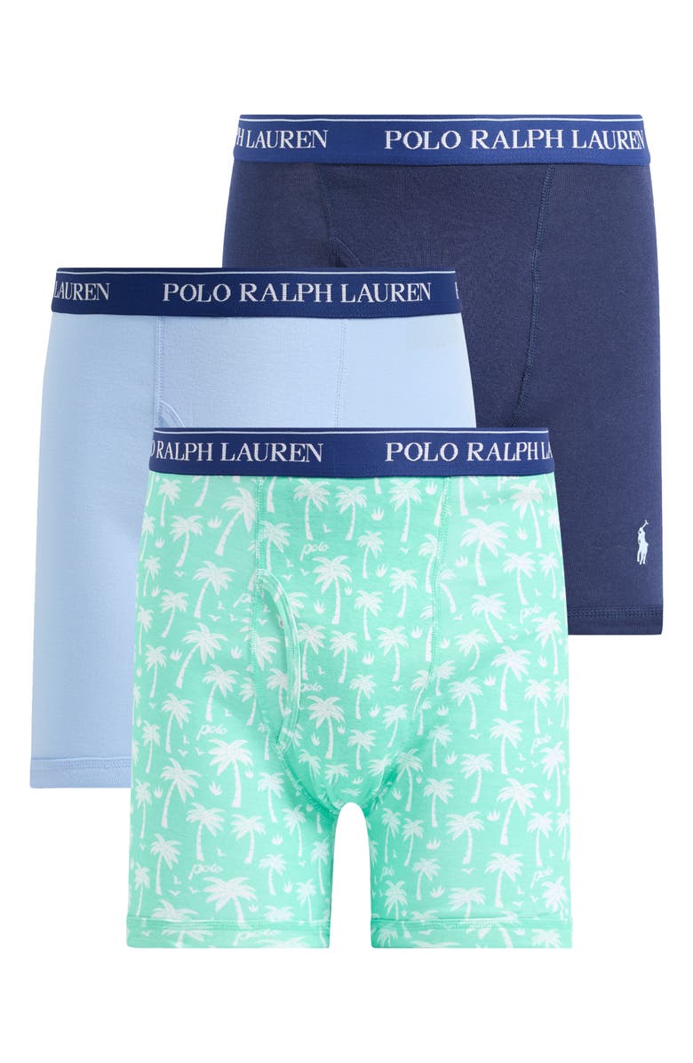 Polo Ralph Lauren 3-Pack Cotton Boxer Briefs, Main, color, Cruise Navy