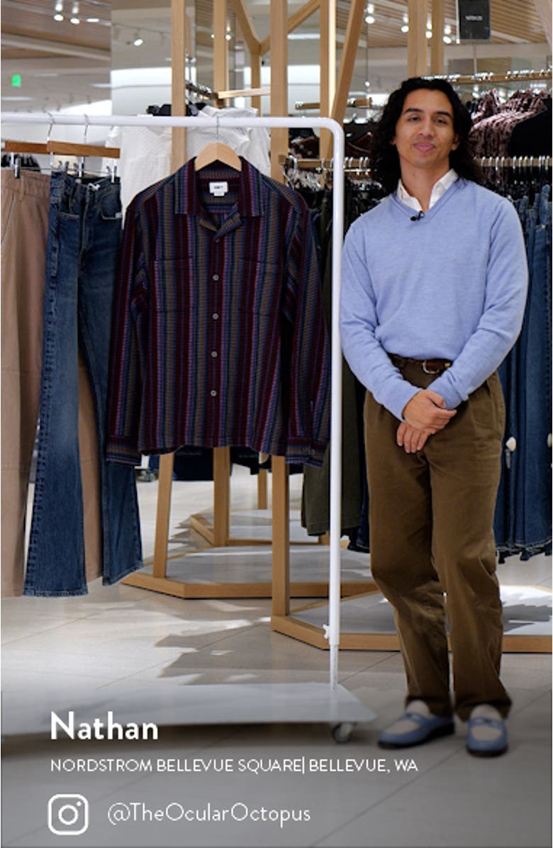 Wanderer Stripe Long Sleeve Camp Shirt, sales video thumbnail