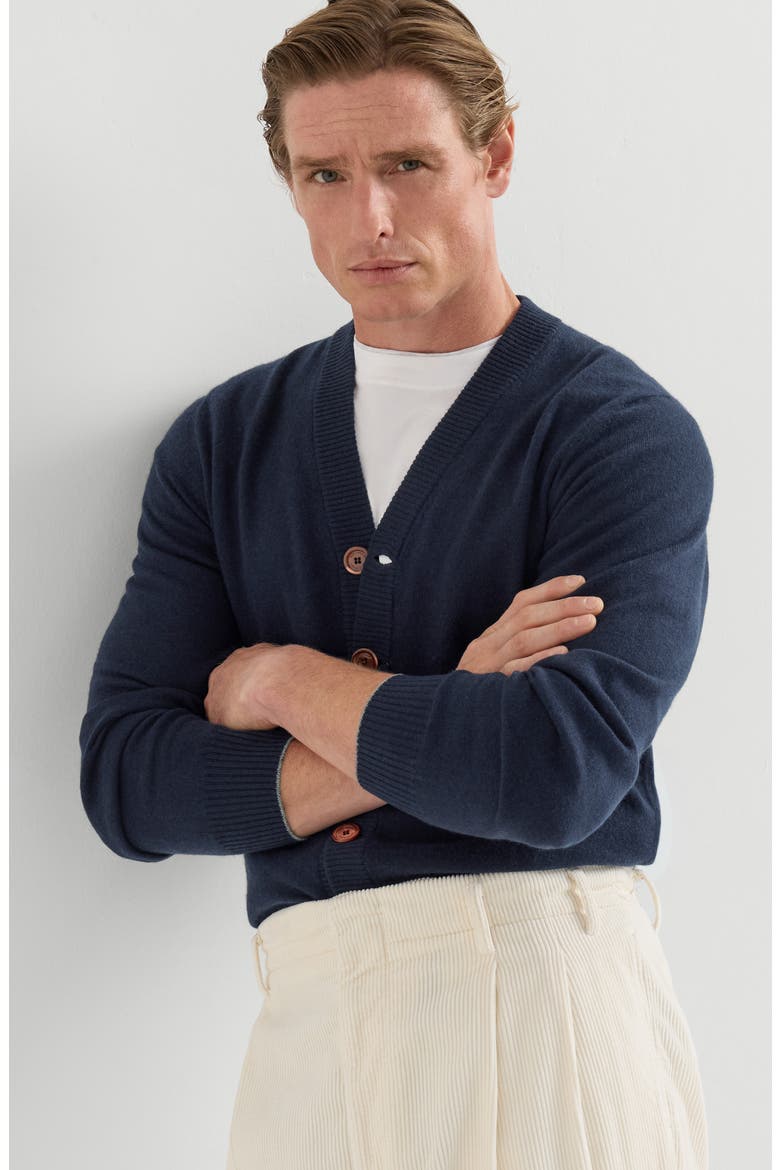 Cashmere cardigan, Alternate, color, Navy Blue