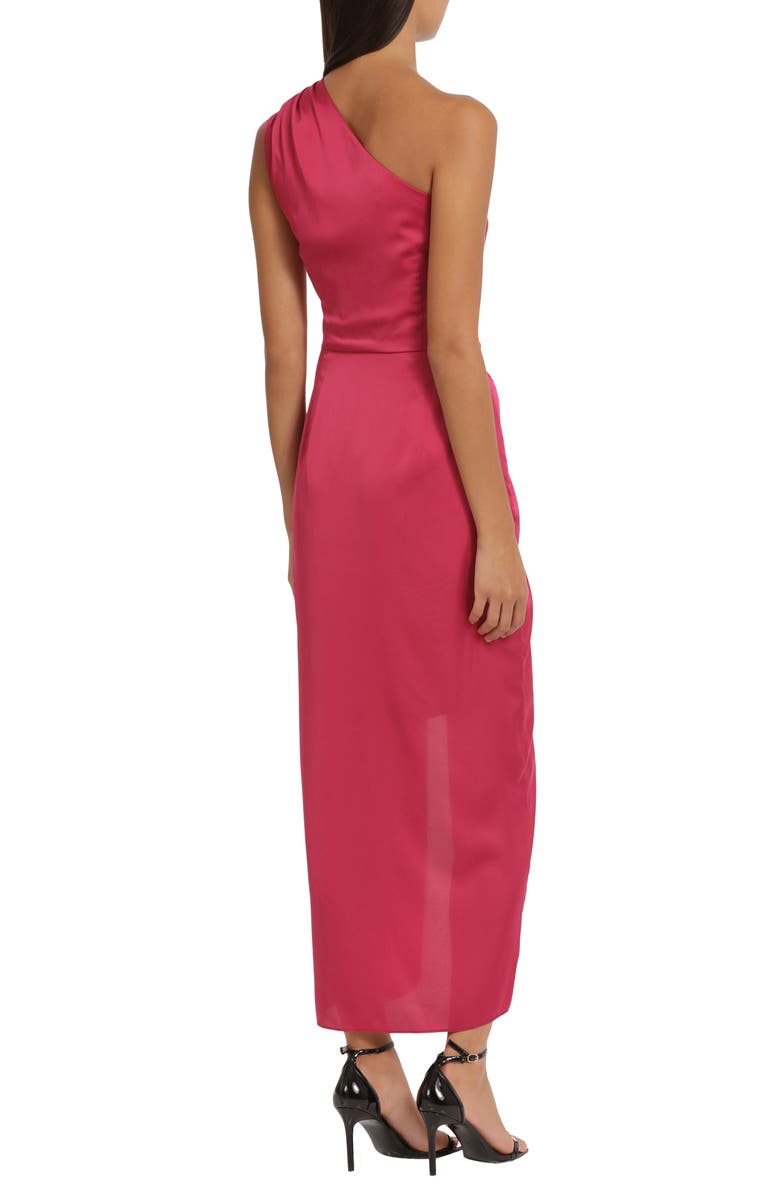 DONNA MORGAN FOR MAGGY Draped Skirt One-Shoulder Dress, Alternate, color, Vivacious