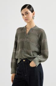 Brunello Cucinelli Cardigan with dazzling stripes