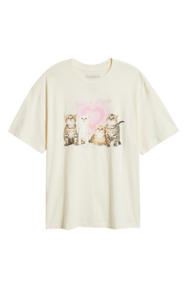 GOLDEN HOUR Sweet 
Psycho Kittens Oversize Graphic T-Shirt, Alternate, color, Marshmallow