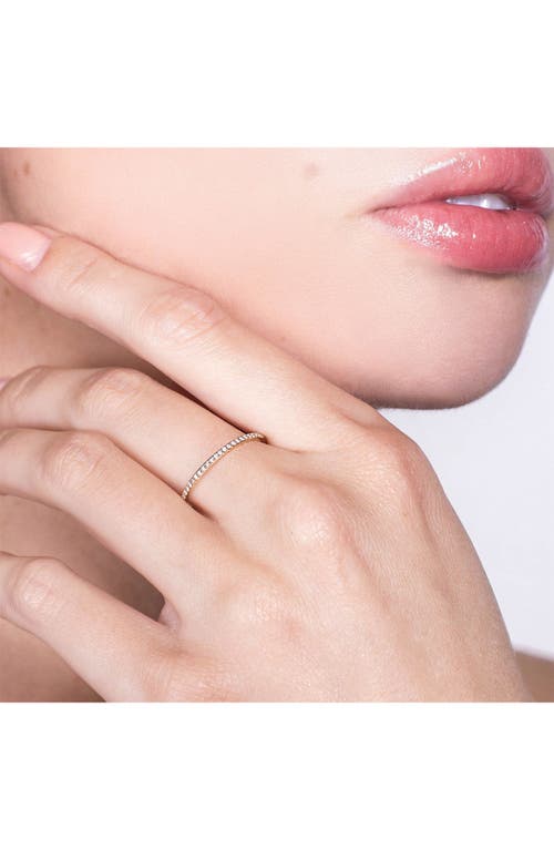 Lana Thin Diamond Stacking Ring In Pink