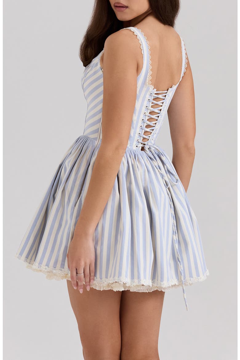Liesl Stripe Corset Minidress, Alternate, color, STRIPE BLUE