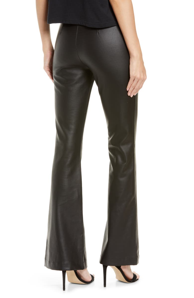 VERO MODA Kamma Faux Leather Flared Pants, Alternate, color,