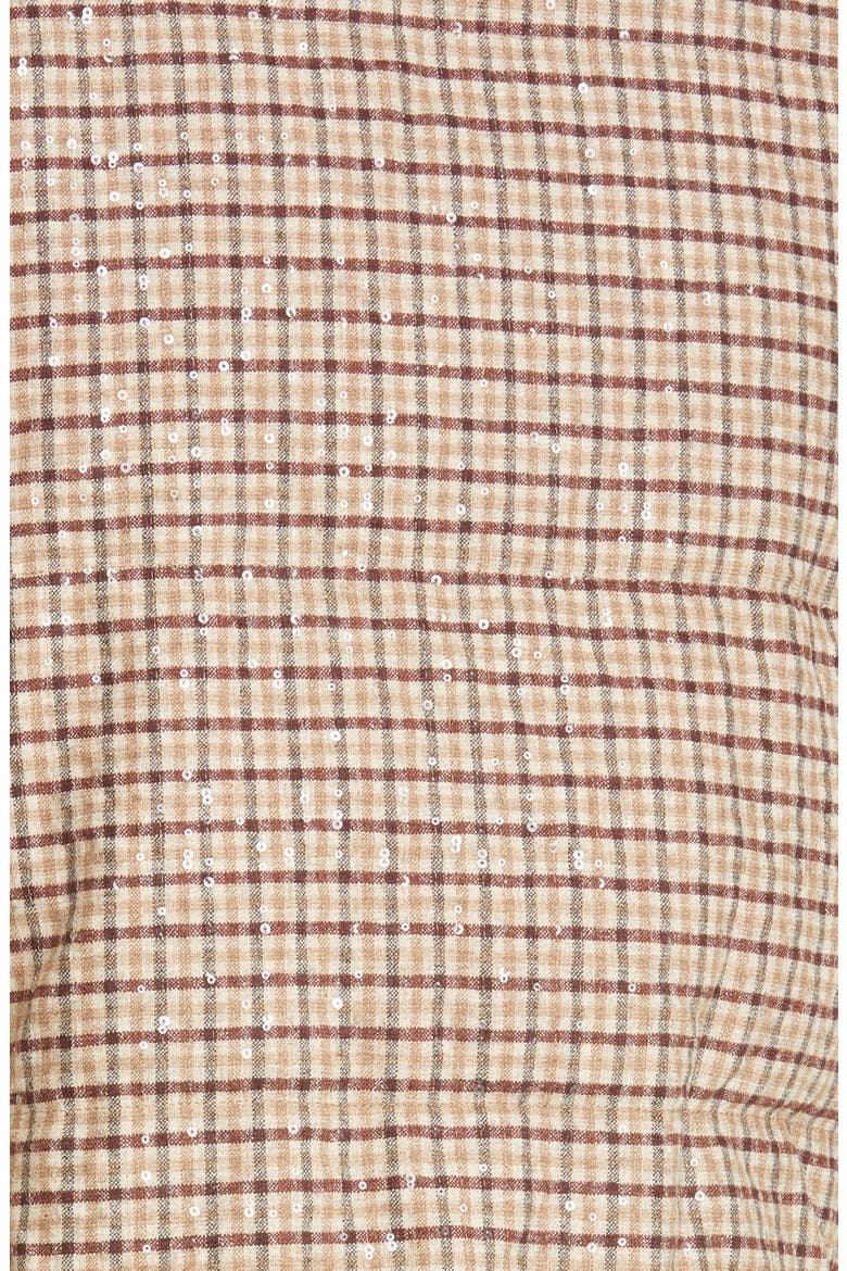 Check Down Quilted Vest, Alternate, color, C003 BEIGE TOBACCO
