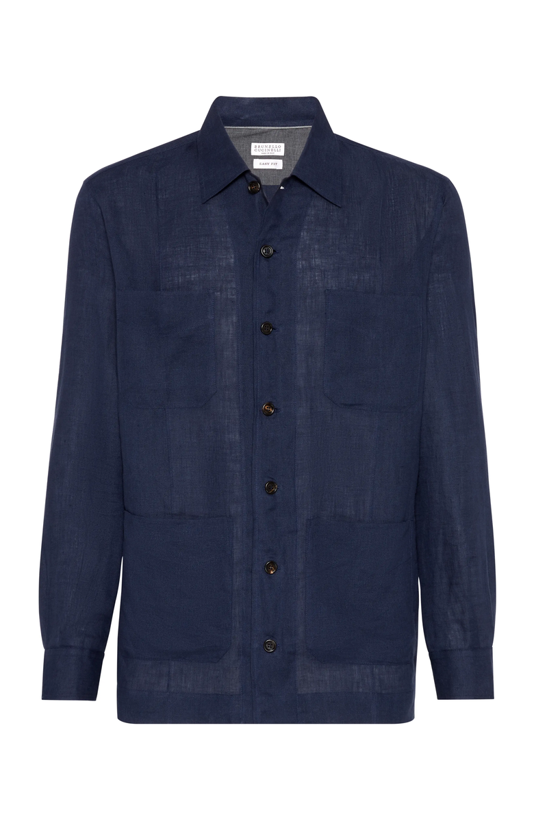 Brunello Cucinelli Linen guayabera, Main, color, 