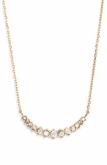 Nordstrom Waterproof Cubic Zirconia Bar Necklace