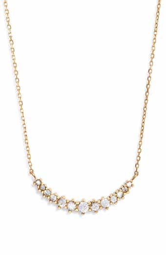 Waterproof Cubic Zirconia Bar Necklace