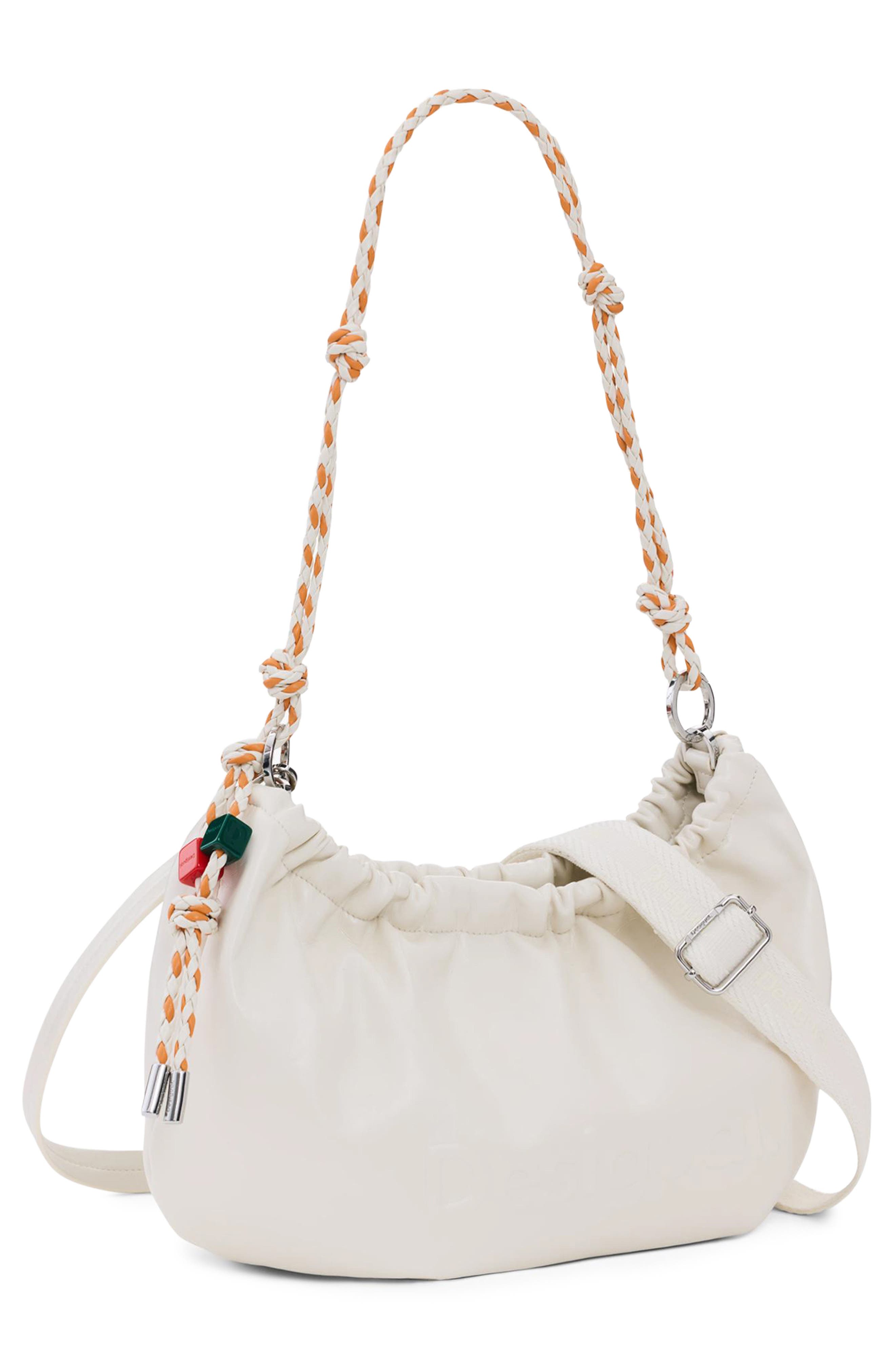 Desigual Faux Leather Shoulder Bag, Alternate, color, Medium Beige
