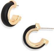 NORDSTROM RACK Frosted Resin Huggie Hoop Earrings