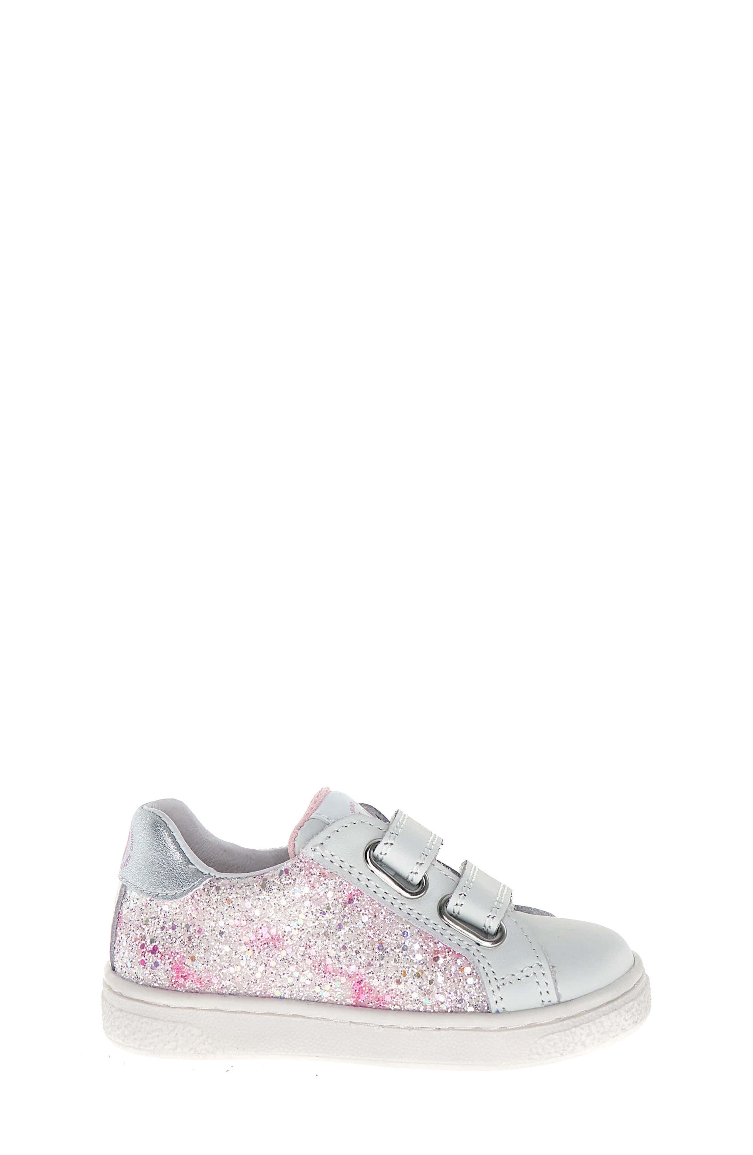 Naturino Kids' Pinn Sneaker, Alternate, color, White-Pink-Silver