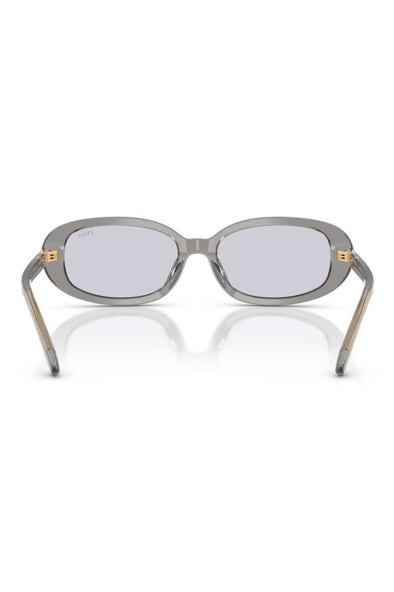53mm Oval Sunglasses, Alternate, color, SHINY DARK GREY / LILAC