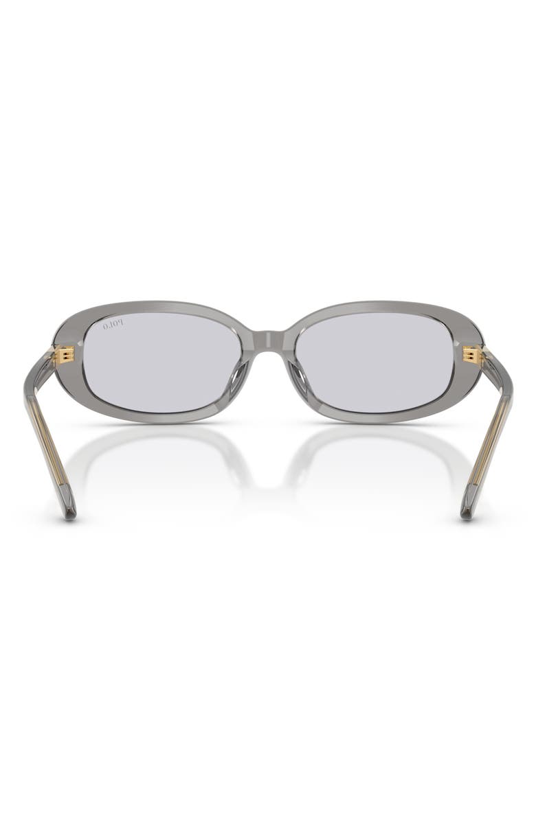 Polo Ralph Lauren 53mm Oval Sunglasses, Alternate, color, Shiny Dark Grey / Lilac