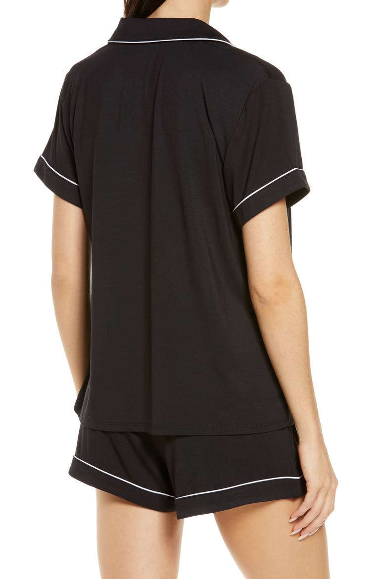 Moonlight Eco Short Pajamas, Alternate, color, BLACK