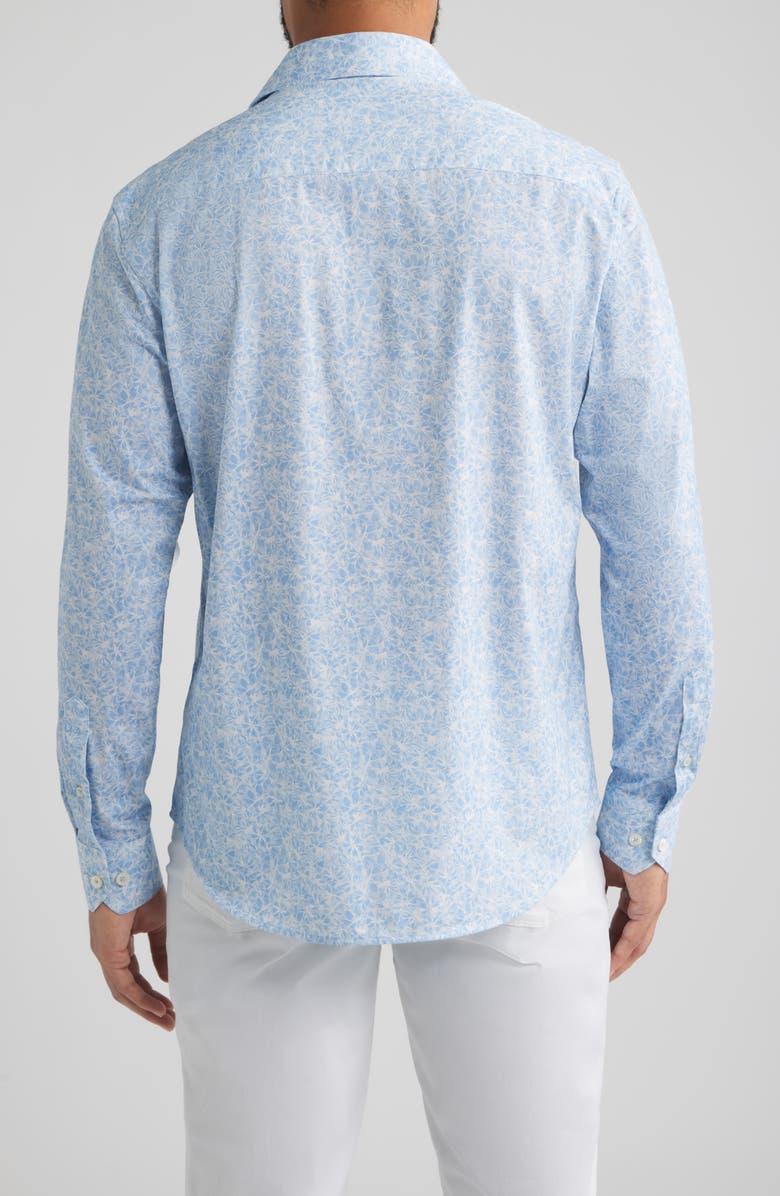 Bugatchi James OoohCotton<sup>®</sup> Floral Button-Up Shirt, Alternate, color, Air Blue