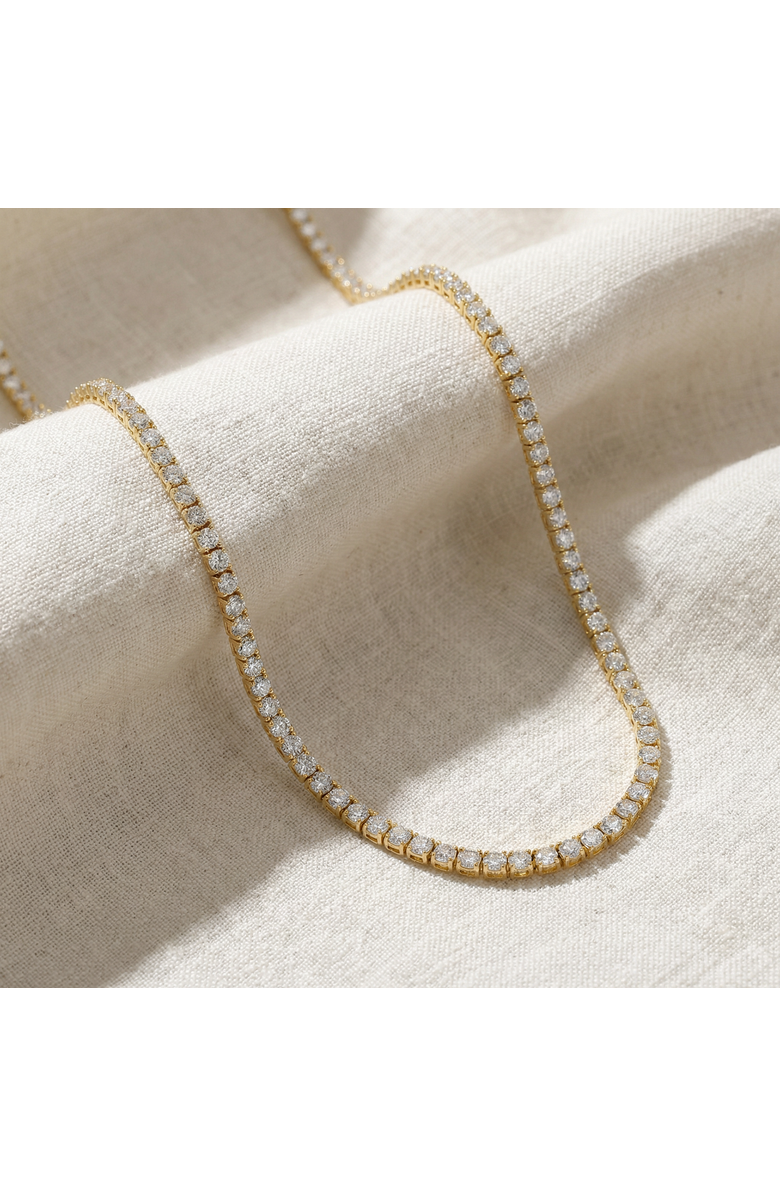 Bliss Diamond 10Ct TW Lab Grown Diamond Tennis Necklace 14K Gold 16.5", Alternate, color, 14K Yellow Gold