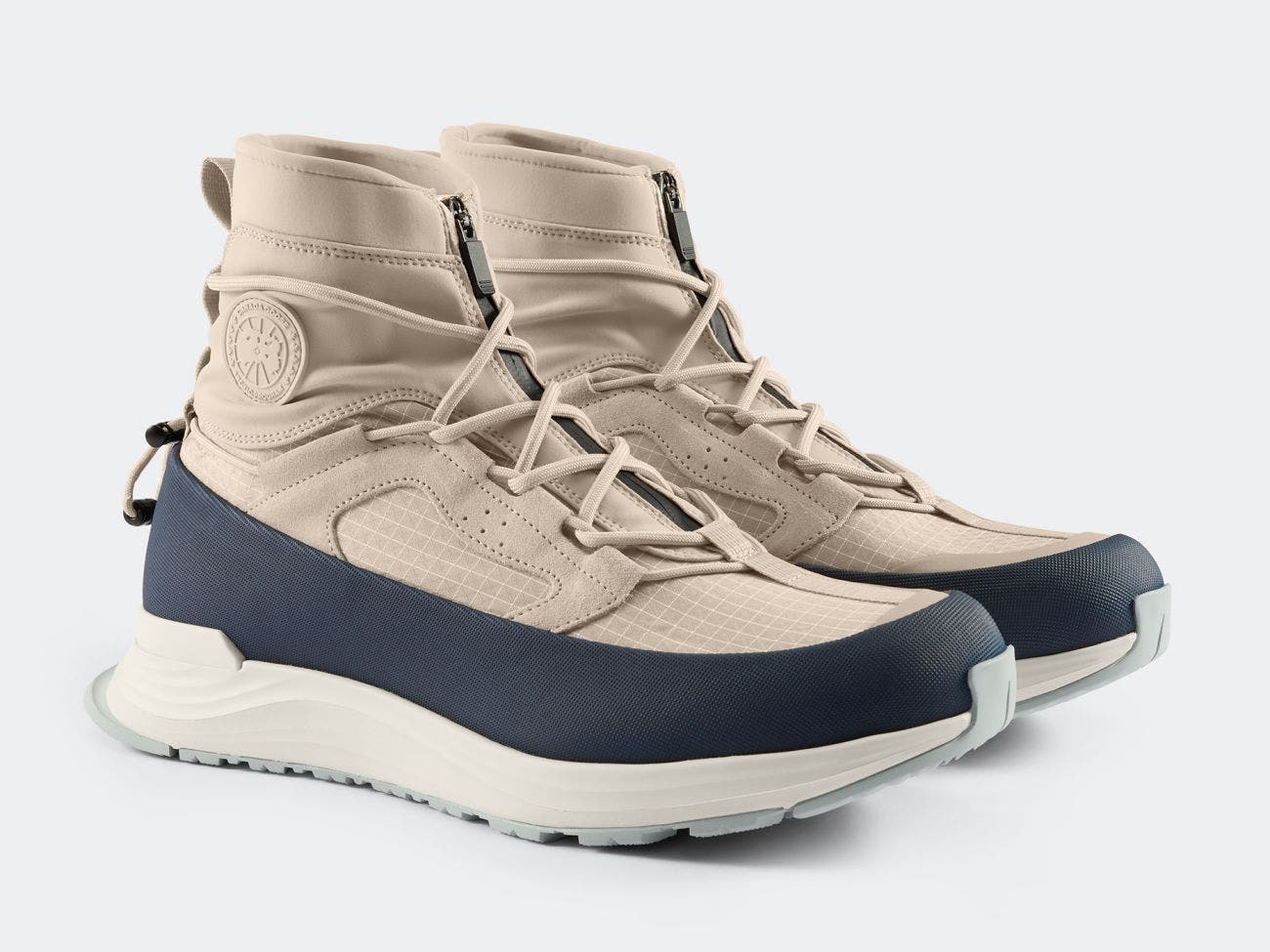 Men's Glacier Trail High Dyneema Sneaker, Alternate, color, Tan/Atlantic Navy