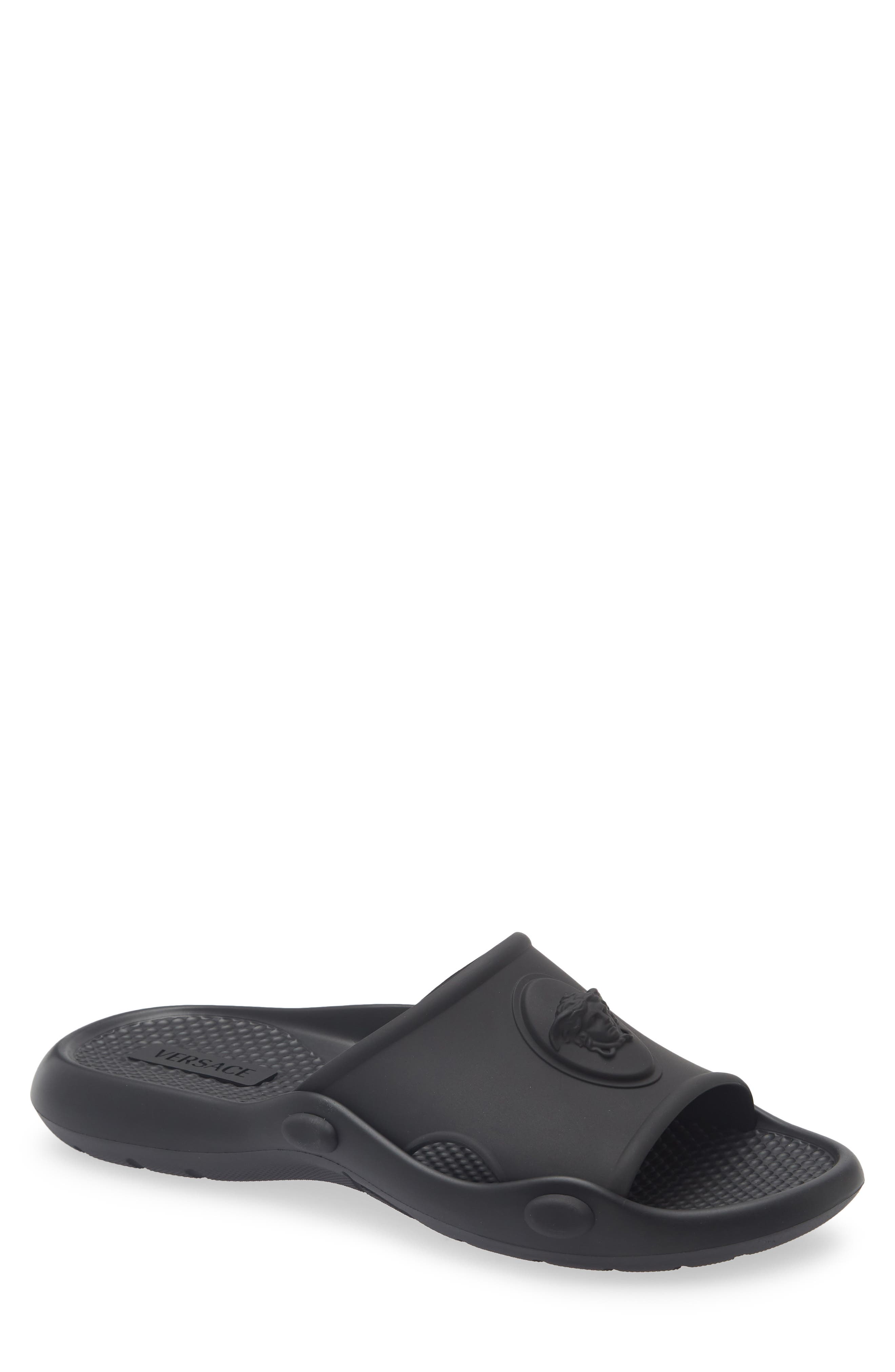 Nettuno Rubber Slide Sandal, Main, color, BLACK