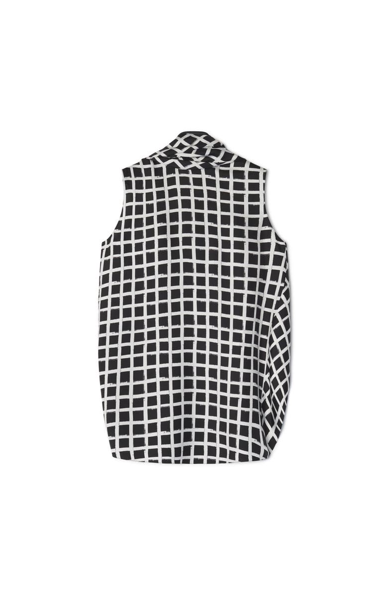 Lanvin Printed Silk Sleeveless Top, Alternate, color, White/Black