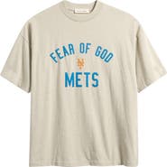 Fear of God Essentials Mets '90s Fit Cotton Graphic T-Shirt