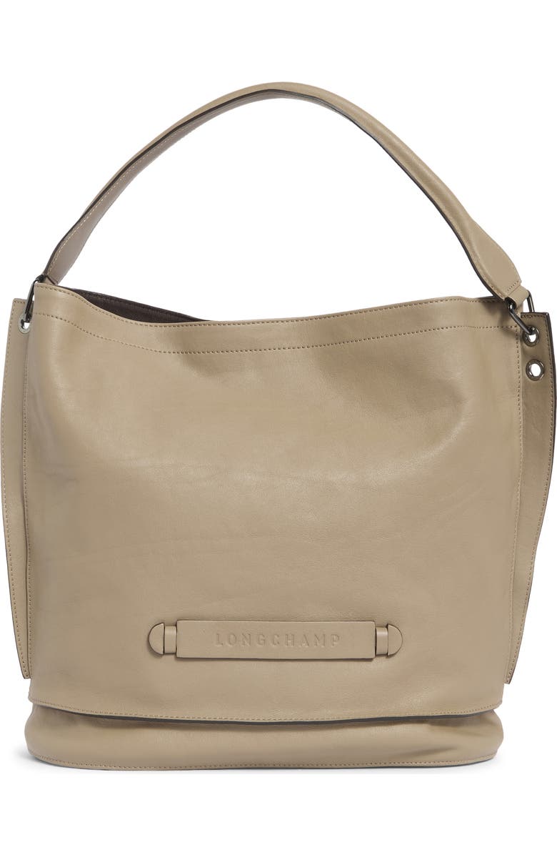 Longchamp 3D Leather Crossbody Hobo, Main, color,