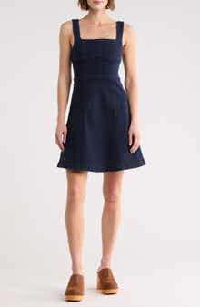 Habitual Square Neck Denim Minidress