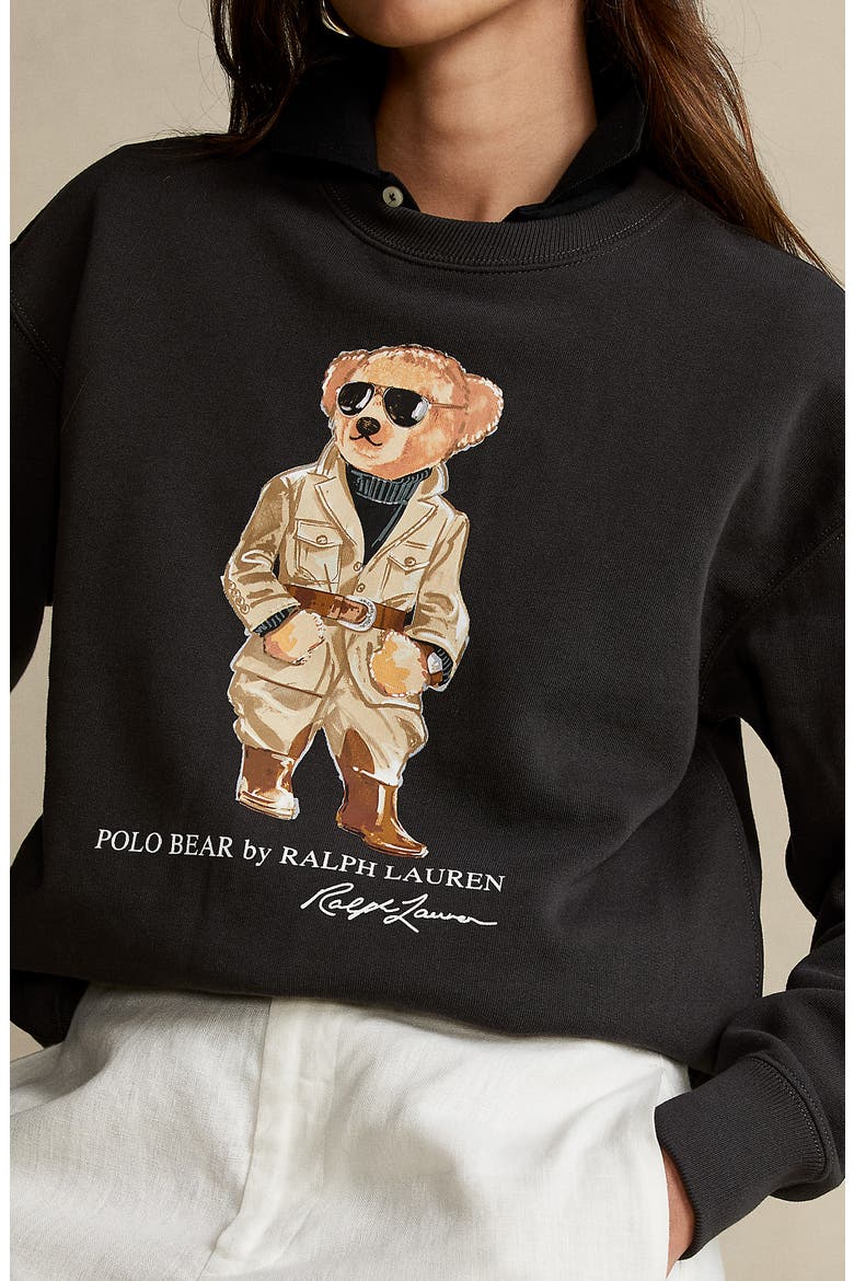Safari Bear Sweatshirt, Alternate, color, BLACK MASK