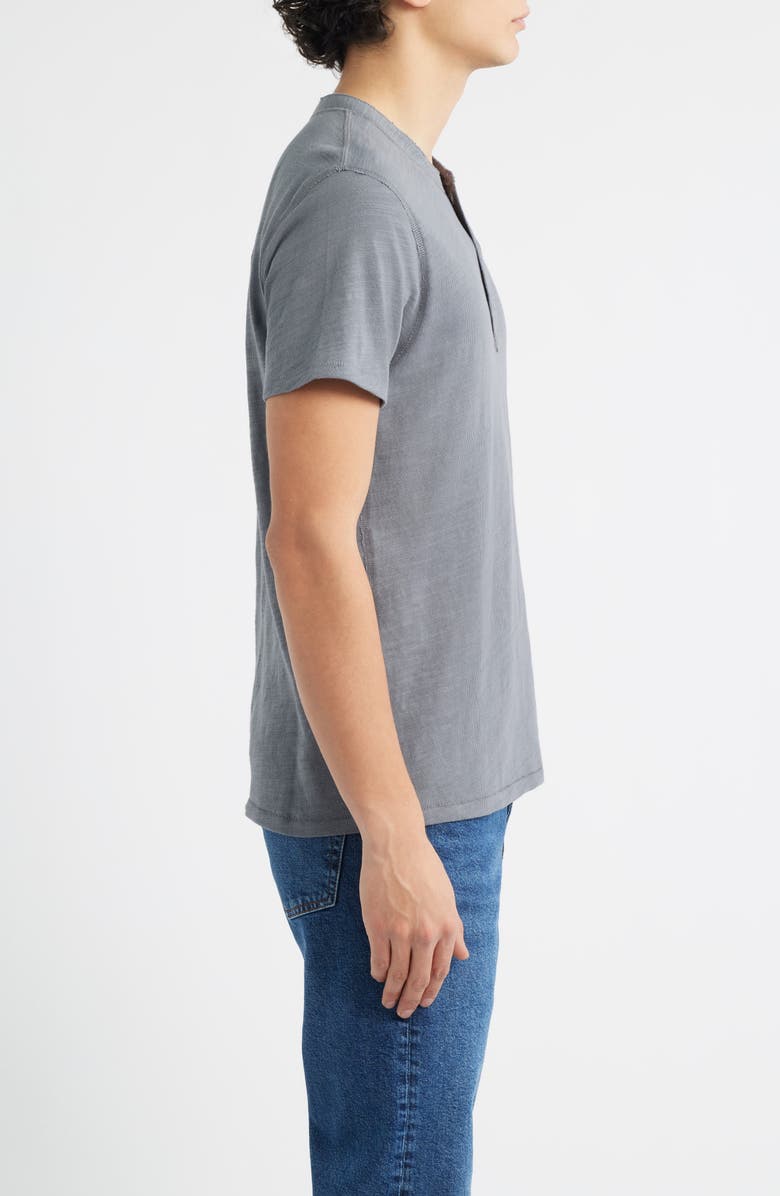 rag & bone Classic Short Sleeve Henley, Alternate, color, Slate Grey