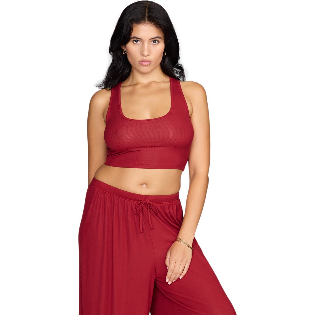 Cuup The Scoop Neck Tank In Red