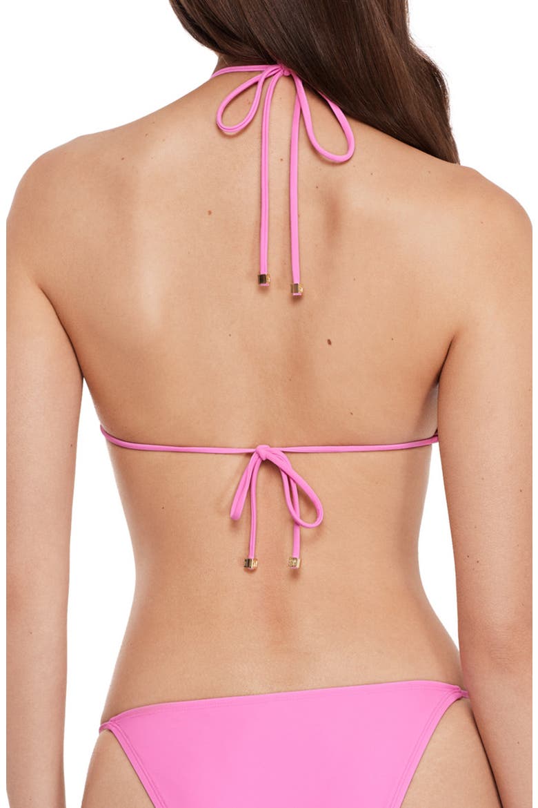 Ring Triangle Bikini Top, Alternate, color, NEON PINK