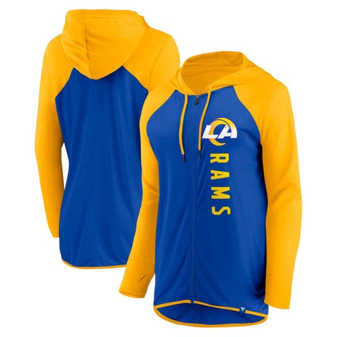 Women's Fanatics Branded Royal/Gold Los Angeles Rams Forever Fan Full-Zip Hoodie