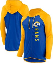 FANATICS Women's Fanatics Branded Royal/Gold Los Angeles Rams Forever Fan Full-Zip Hoodie