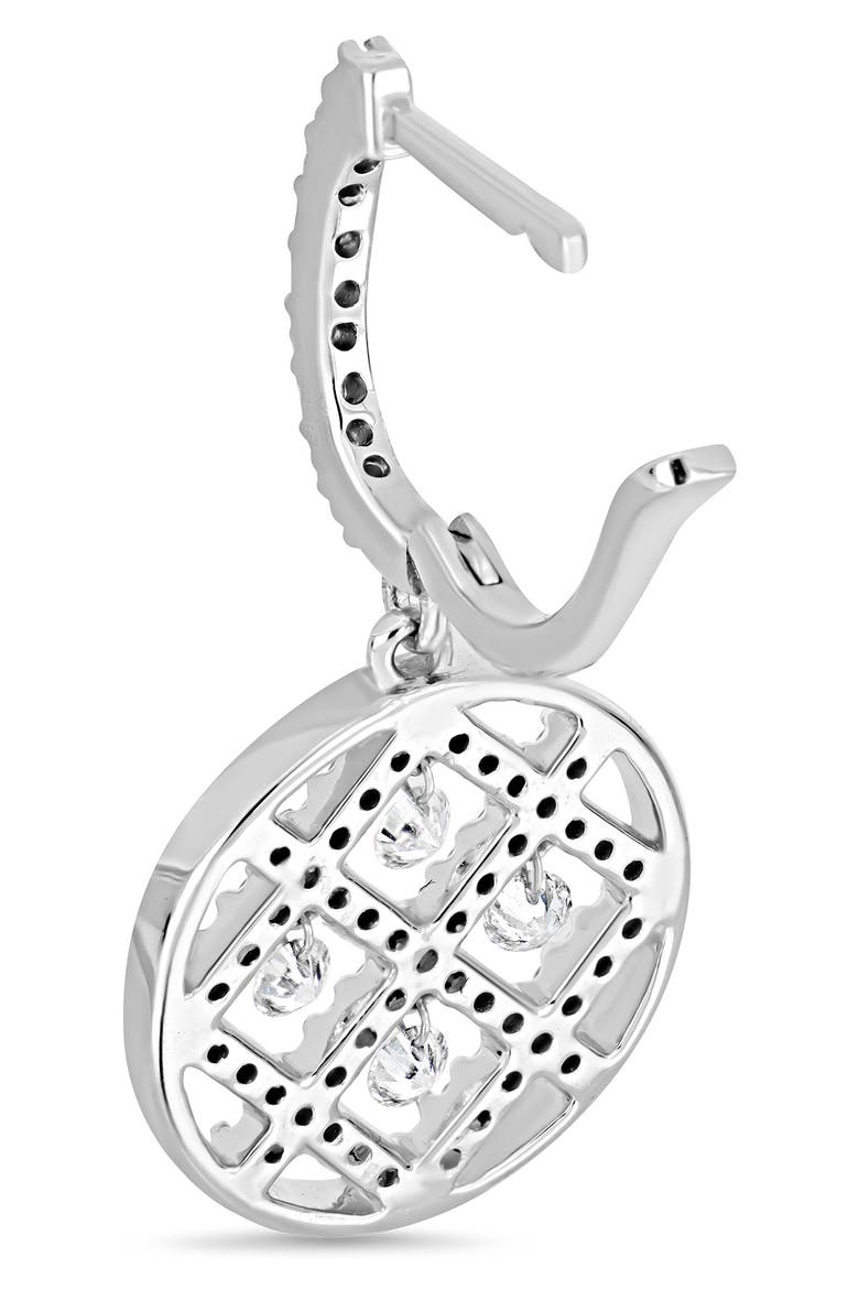 18K Gold Liora Natural Dancing Diamond Circle Drop Earrings, Alternate, color, 18K WHITE GOLD