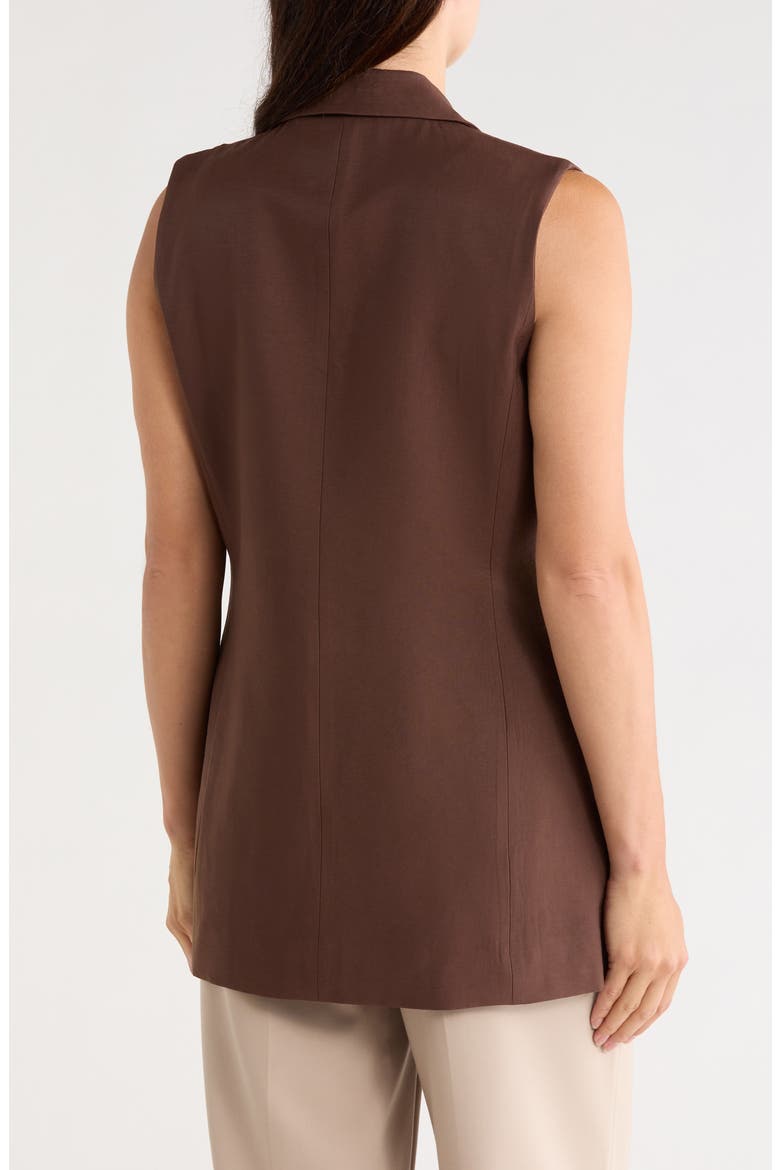 Textured Peak Lapel Vest, Alternate, color, COCOA BEAN