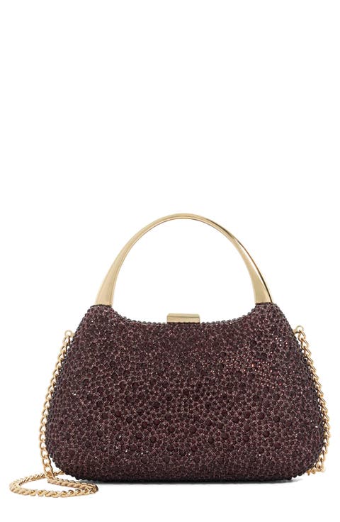 Beamings Crystal Embellished Top Handle Clutch