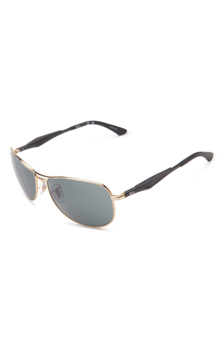 Ray-Ban 64mm Pilot Sunglasses, Alternate, color, Arista