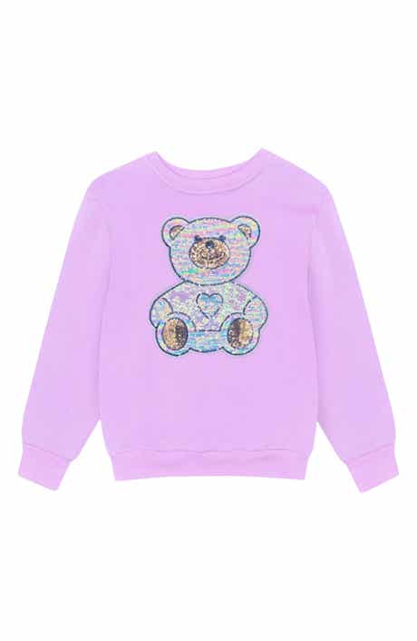 Kids' Sequin Bear Graphic Sweatshirt