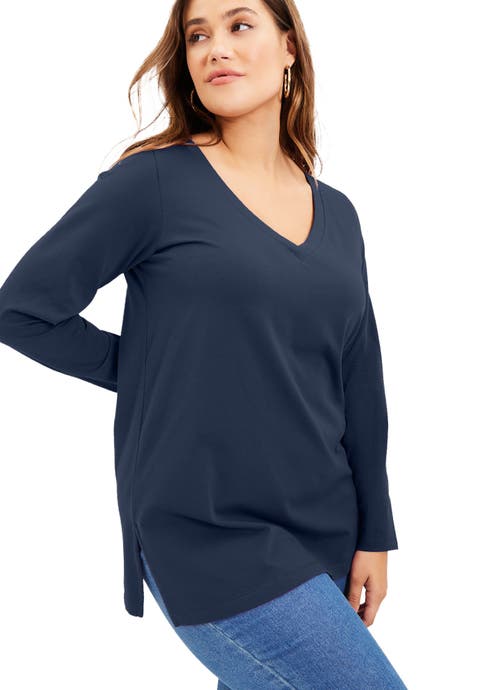 Long-Sleeve V-Neck One + Only Tunic