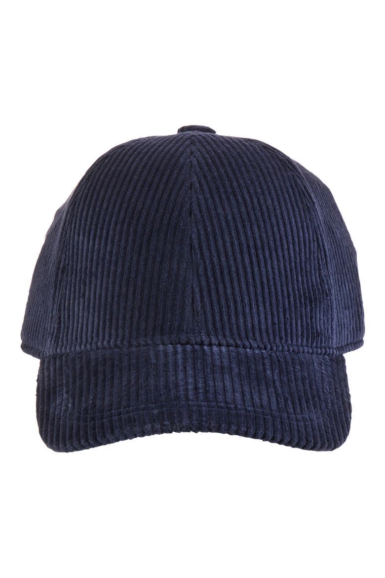Wide Wale Corduroy Baseball Cap, Main, color, NAVY